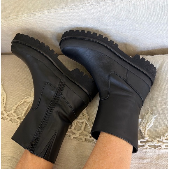 Anthropologie NWT Paloma Barcelo Combat Black Boot Day to evening elevate ❤️🌈 - Picture 7 of 12